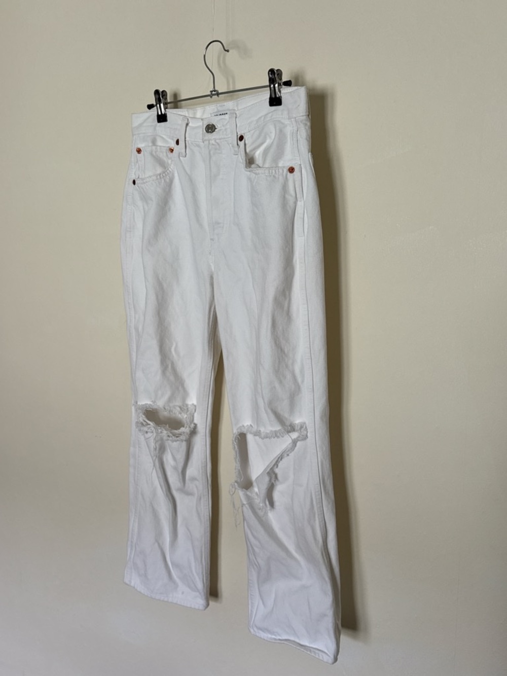 Re/done 90s white jeans